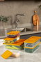 Hermia Set de Cajas de Almacenaje de 7 Piezas, Naranja